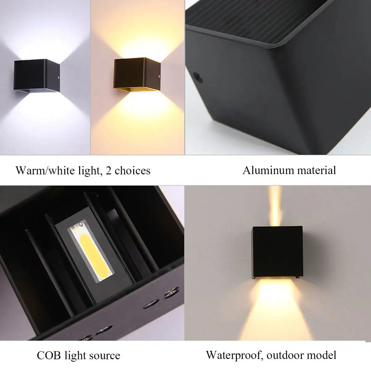 Светодиодная настенная лампа комнатный и уличный водонепроницаемый светильник