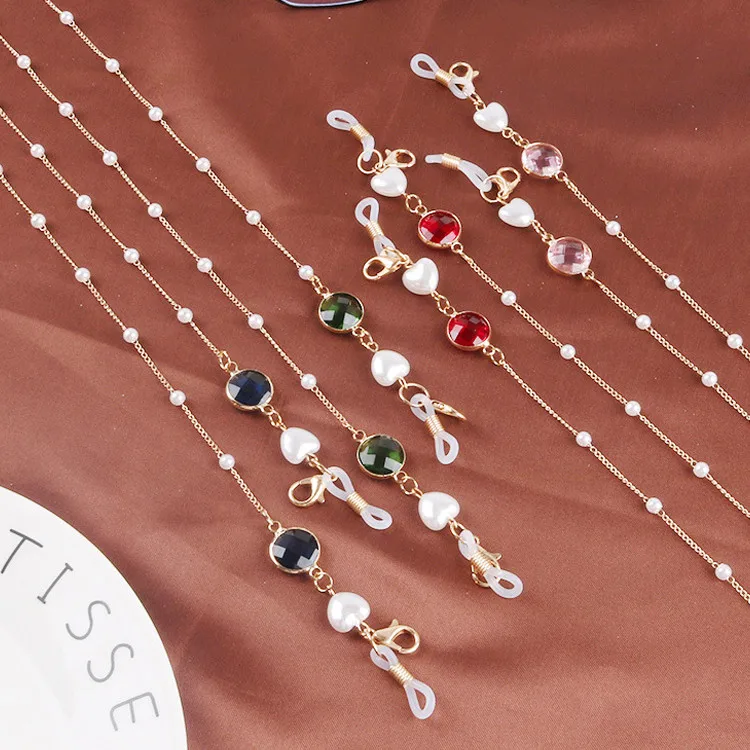 Цепочка для очков чтения в минималистичном стиле с квадратными бусинами |