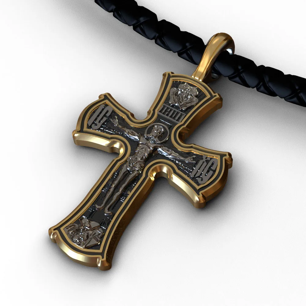 

New Fashion Men's Religious Cross Pure Tin Personality Pendant Necklace Jesus Christian Gospel Catholic Man necklace