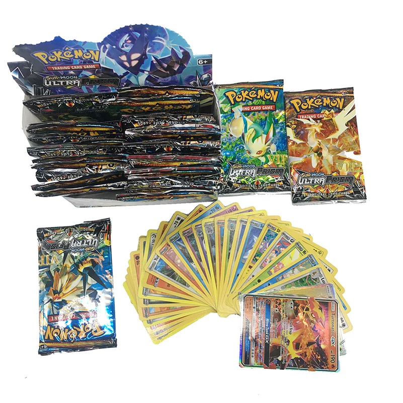 TAKARA TOMY Pokemon 324 шт. GX EX MEGA чехол карта 3D версия SUN & MOON ULTRA PRISM коллекционный Подарок