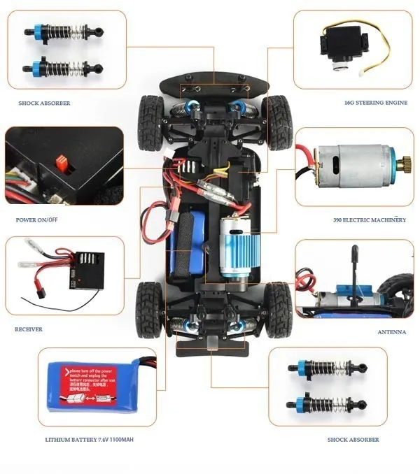 WLtoys A949 гоночный Радиоуправляемый автомобиль RTR 4WD 2,4 GHz игрушки Радиоуправляемый автомобиль 1:18 высокая скорость 50 км/ч электронная машина
