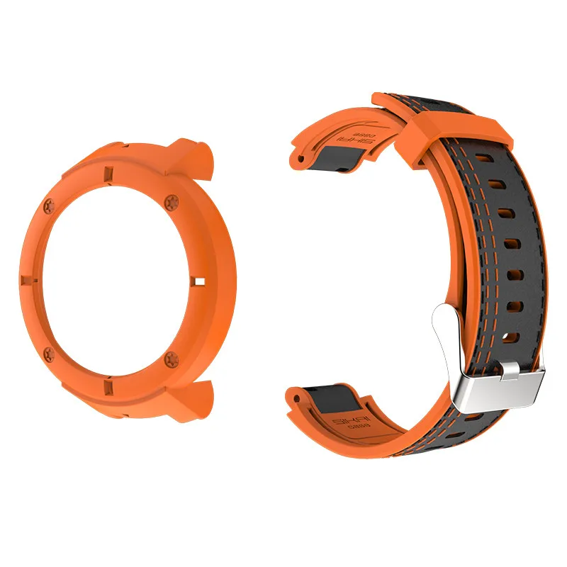 Умный ремешок для часов Amazfit Verge Xiaomi Huami 3 lite силиконовый ремешок сменный Браслет и чехол SIKAI защитный чехол для ПК - Цвет: case and strap