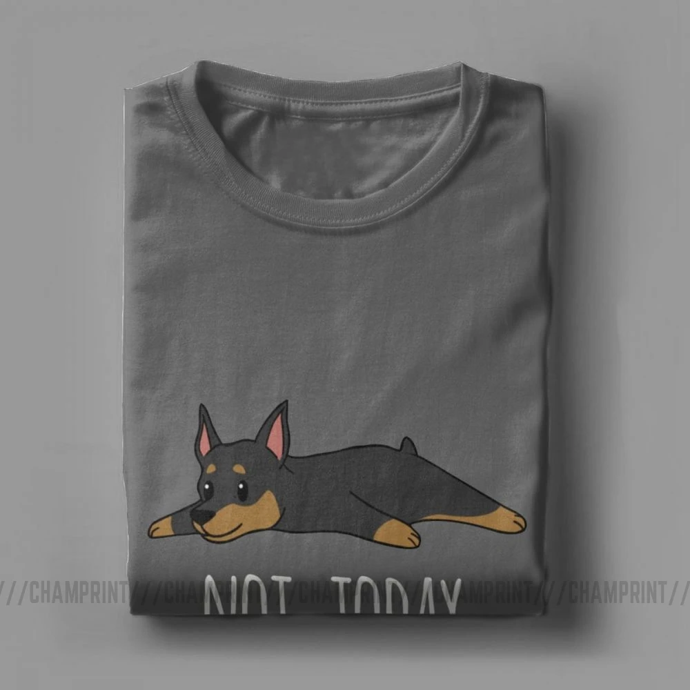 Прикольная миниатюрная футболка Not Today Pinscher Dog для мужчин топы с коротким рукавом