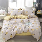 Комплект постельного белья с принтом ананасов, пододеяльник для мальчиков и девочек, простыни и наволочки для взрослых и детей, Комплект постельного белья 61066