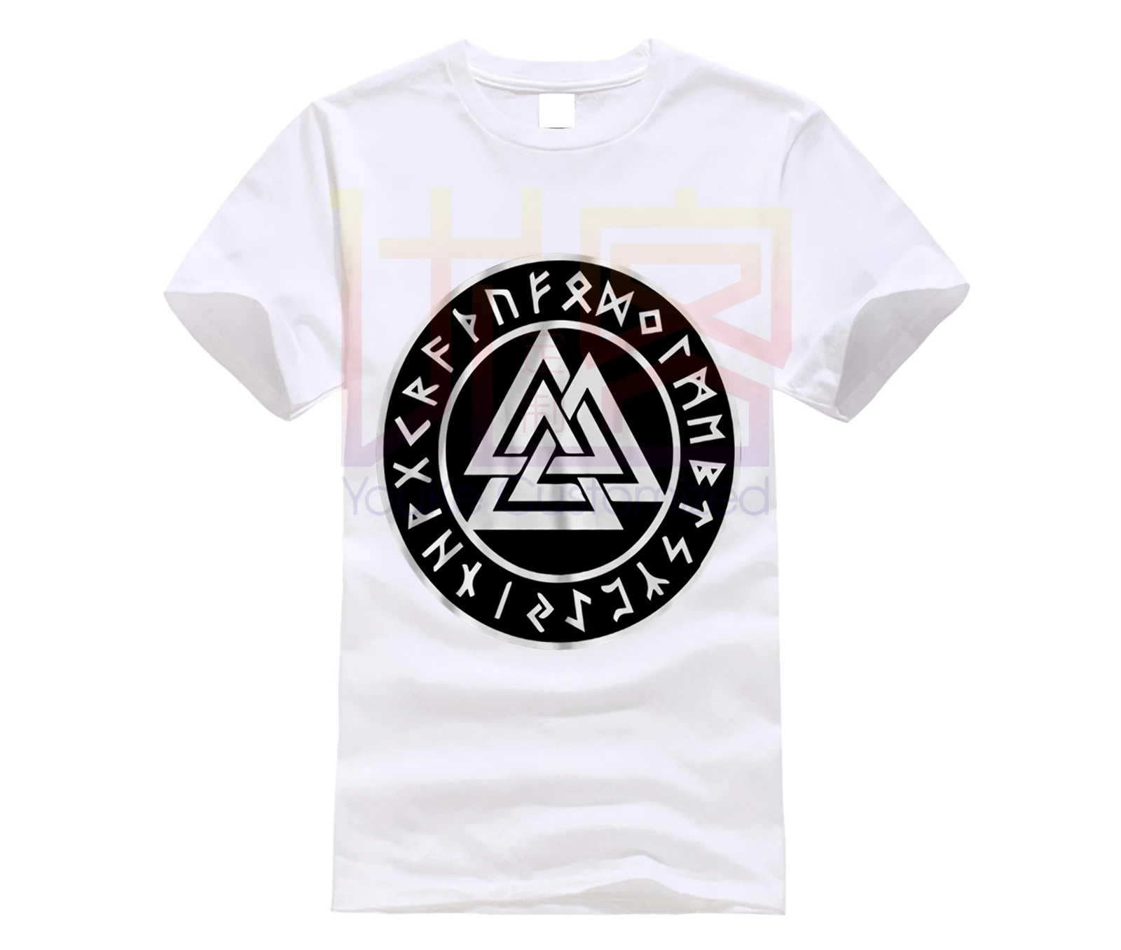 2018 Модные мужские летние топы Повседневная футболка северные 1 руны Викинги