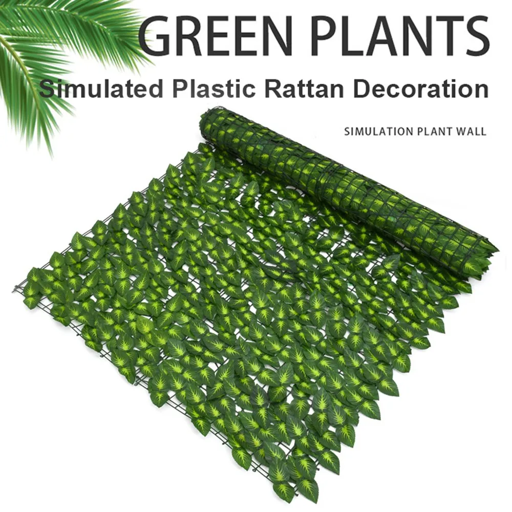 

1PC Artificial Ivy Leaf Fence Faux Vine Privacy Fence Wall Screen for Balcony Terrace Garden Yard Lawn Outdoor Decoration
