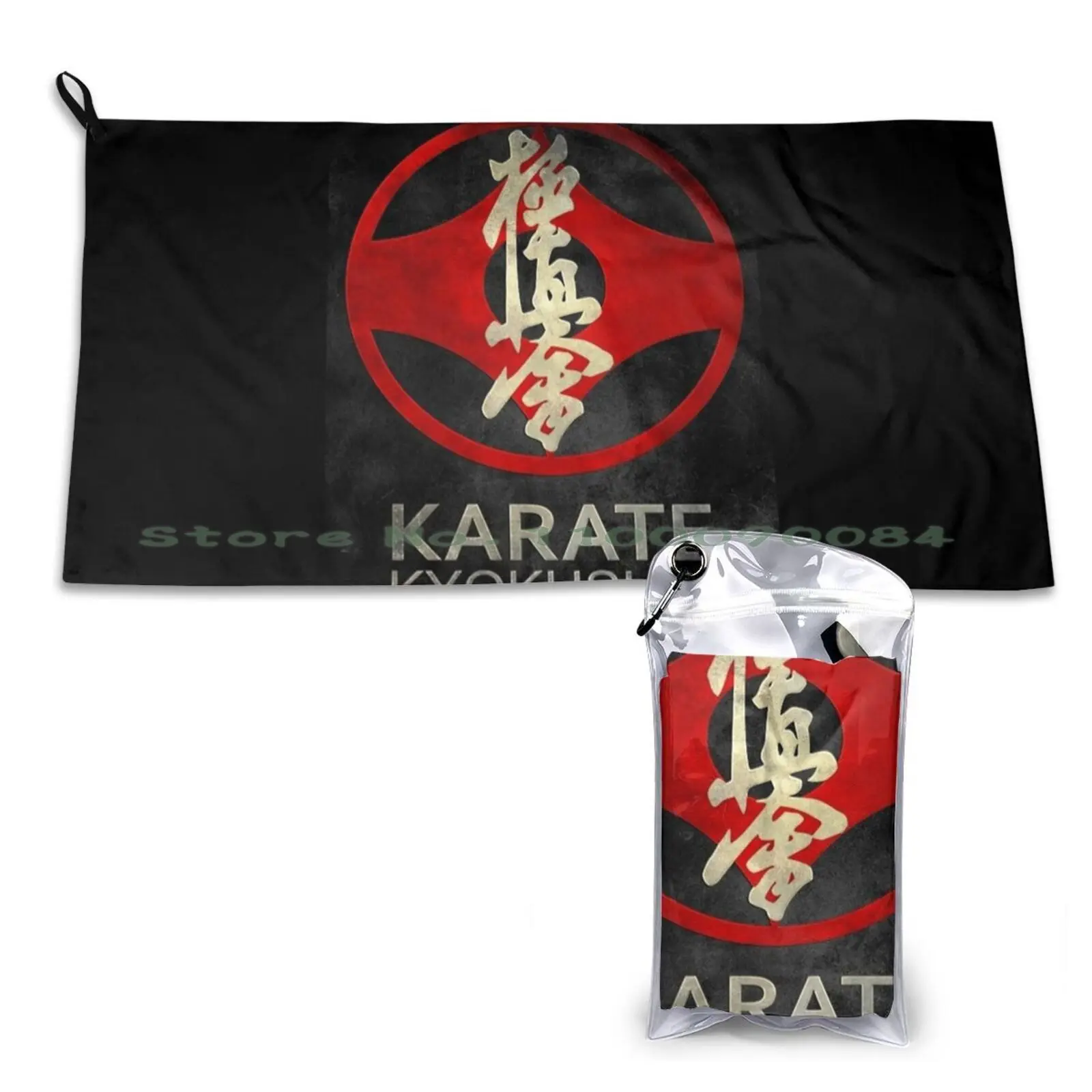 

Быстросохнущее полотенце Karate Kyokushin, портативное полотенце для спортзала, ванны, милая пара аниме, розовый Токийский Пастель