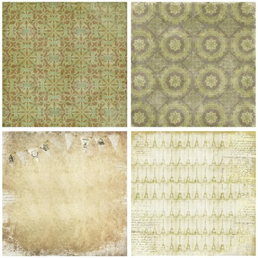 24 шт. фоновые бумажные открытки с односторонним рисунком для самостоятельного