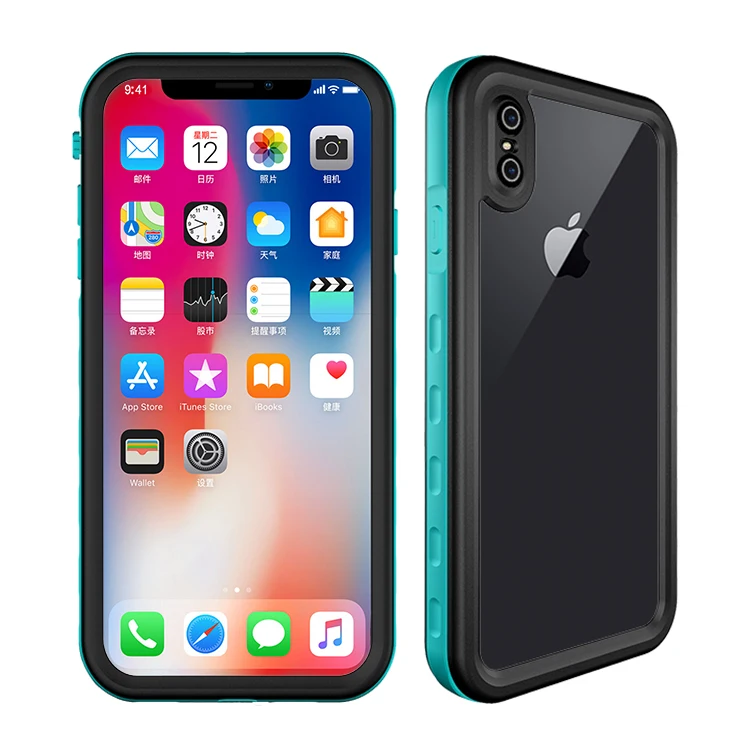 Водонепроницаемый чехол для iPhone 11 X XS Max противоударный чехол для плавания и дайвинга для iPhone 7 8 открытый подводный водонепроницаемый чехол для телефона - Цвет: Grass Blue