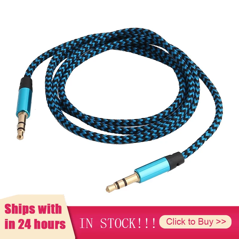

3.5mm Stereo Car Auxiliary Audio Cable For Smart Phone Aux Cable Male Audio Cable For Portable Stereo Speakers Car Audio Cable
