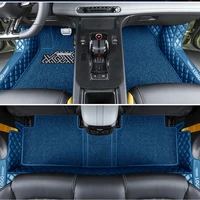 custom100 fit made leather car floor mats for nissan lannia x trail qashqai carpet rugs foot pads auto accessories blue