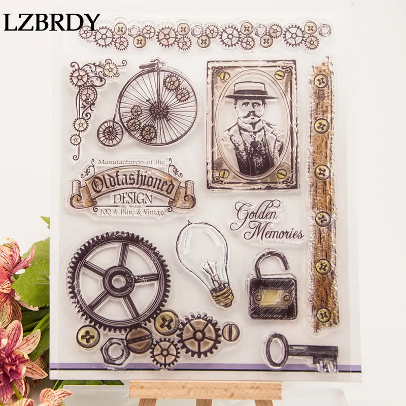 Винтажный светильник для творчества с лампочками прозрачные резиновые марки