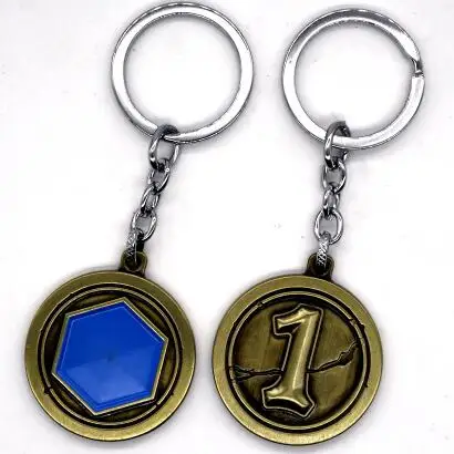 Hearthstone брелок с логотипом, брелок для ключей Heros of Warcraft, брелок для автомобиля chaviro Llaverom, брелок для ключей для онлайн-игр Hearthstone, подарочный пакет - Цвет: Bronze