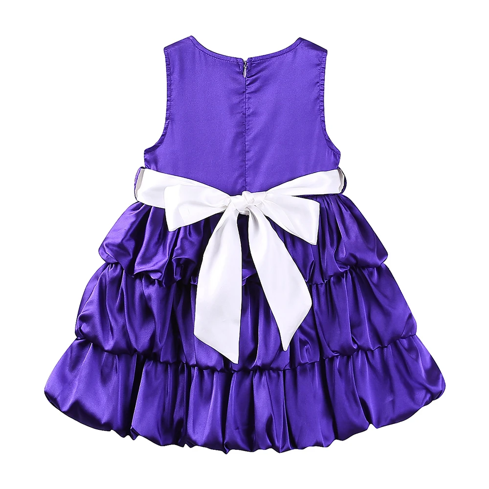 LittleSpring Girls Dress Sleeveless with Belt Tutu Dresses Wedding Party Princess Baby Clothes | Детская одежда и обувь