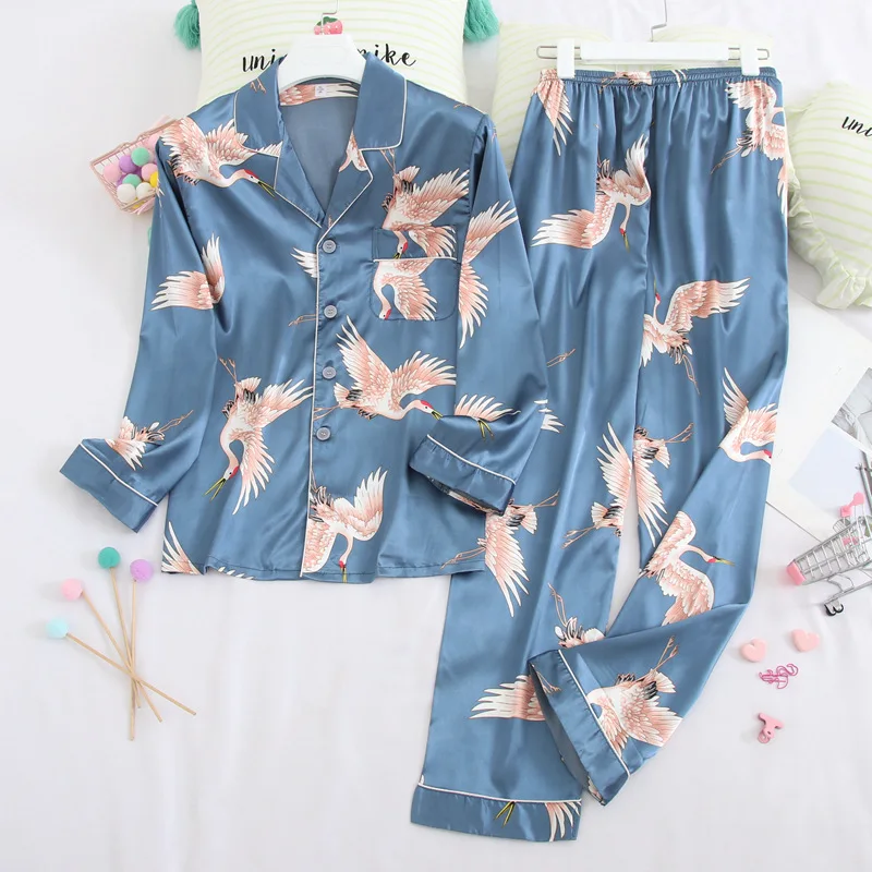 Парный милый пижамный комплект модель 101 года тонкая свободная Милая Домашняя