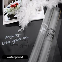 40pcs 60x60cm transparent paper flower clothing shirt shoes gift packaging craft paper thicken waterproof wrapping paper