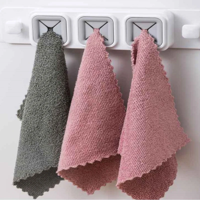 

Three-hole Towel Rack With Hook No Drilling Strong Bearing Capacity Organize Storage Hook Bathroom Towel Holders For Kitchen