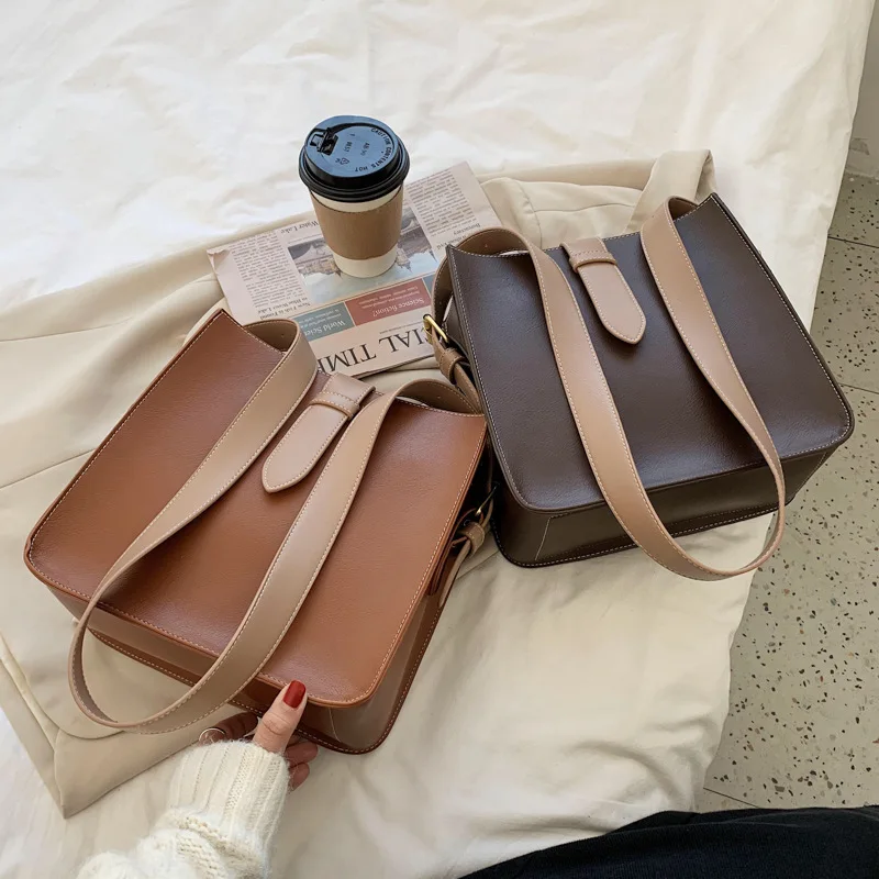 

Simple and versatile bucket bag women's autumn and winter bag large capacity single shoulder bag cross bag women's bag