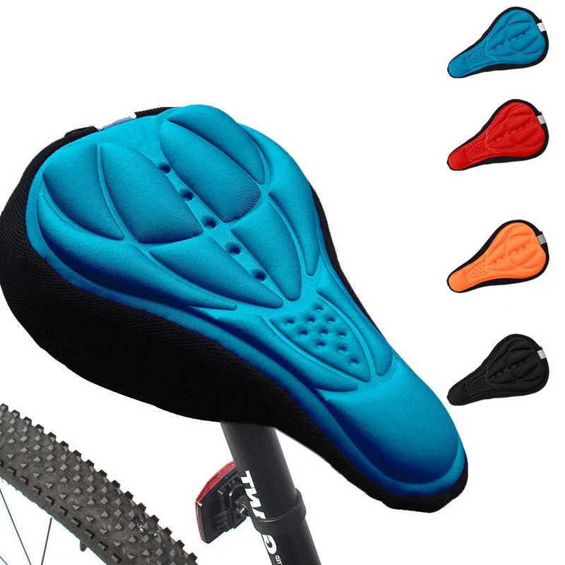 3D Bike Seat Cover Bicycle Soft Saddle Comfortable Foam Seat Cushion Cycling Saddle for Bicycle Bike Accessories