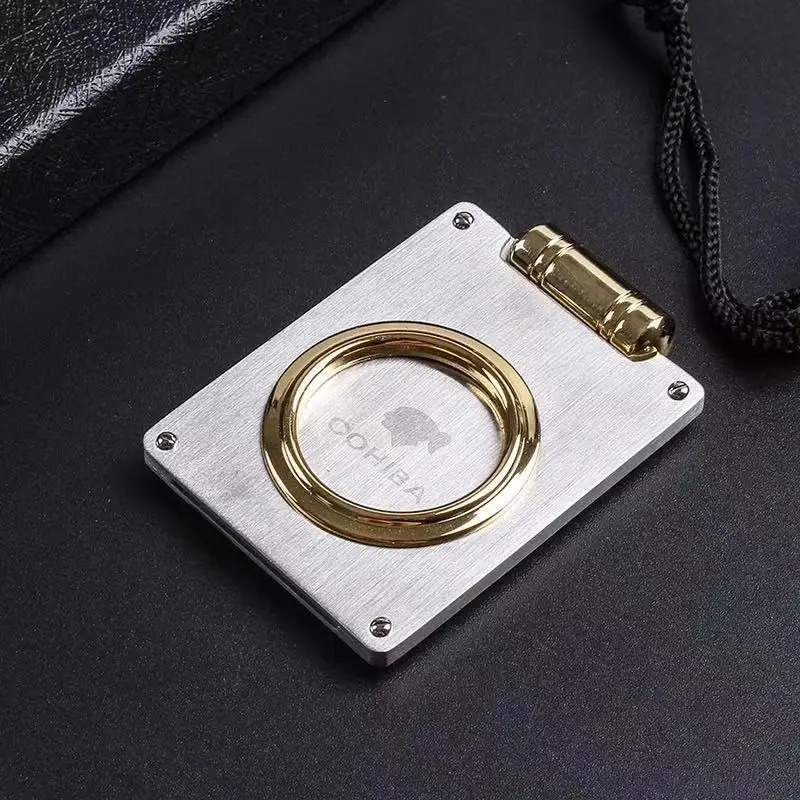 

COHIBA Sharp Cigar Cutter Single Blades Stainless Steel Pocket Gadgets Zigarre Knife Tools Cuban Smoking Cigars Accessories