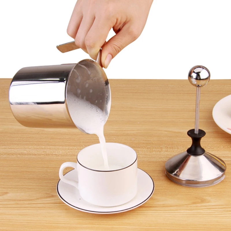 

Manual Milk Frother Stainless Steel Foam Coffee Creamer Multifunctional Hand Mixer Handheld Blender Beater Mixing Cream