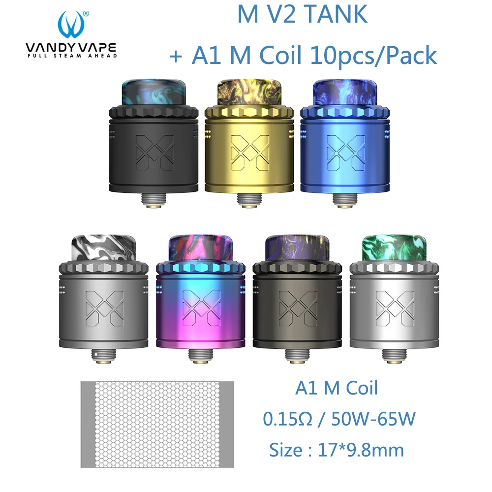 Испаритель Vandy Vape M V2 RDA Tank 10 шт. катушка KA1 м емкость 0 12 Ом 2 мл электронная сигарета