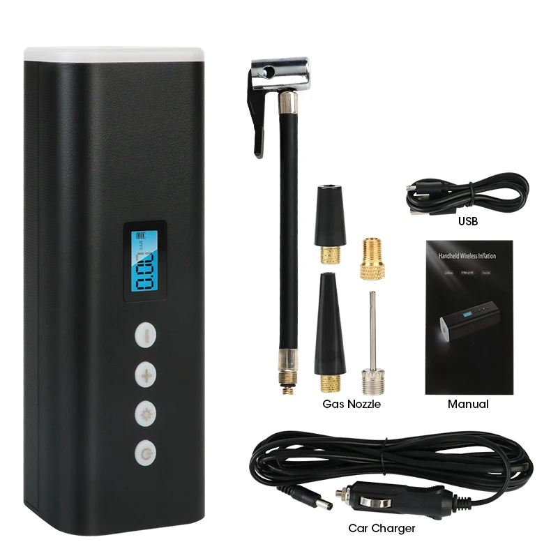 

Jansite Smart Inflator Car Air Compressor Air Pump Wireless LCD Digital Tire Pressure Portable For Bikes Motorcycles Football