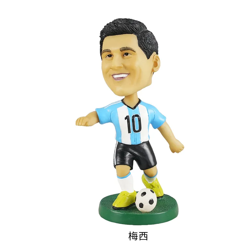

Soccer Stars Toys Cristiano Ronaldo Messi Neymar Model Shakeable Action Figures Football Star player Dolls Home Decoration Gifts