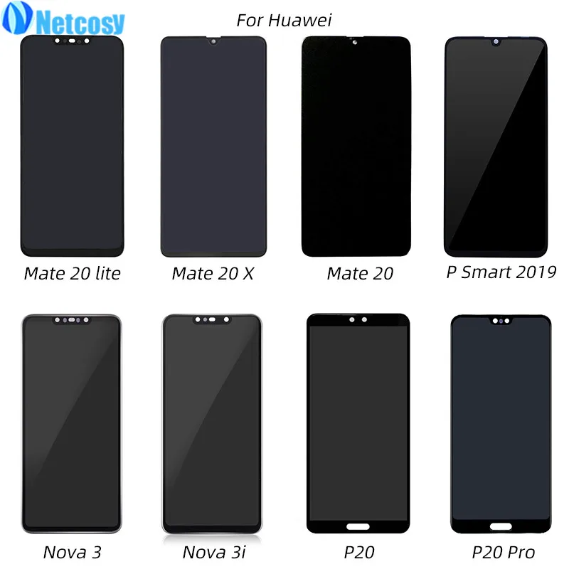 Netcosy ЖК-дисплей с сенсорным экраном дигитайзер в сборе для huawei P20 Pro mate 20X20 Lite Nova 3 3i P Smart Полный ЖК-экран
