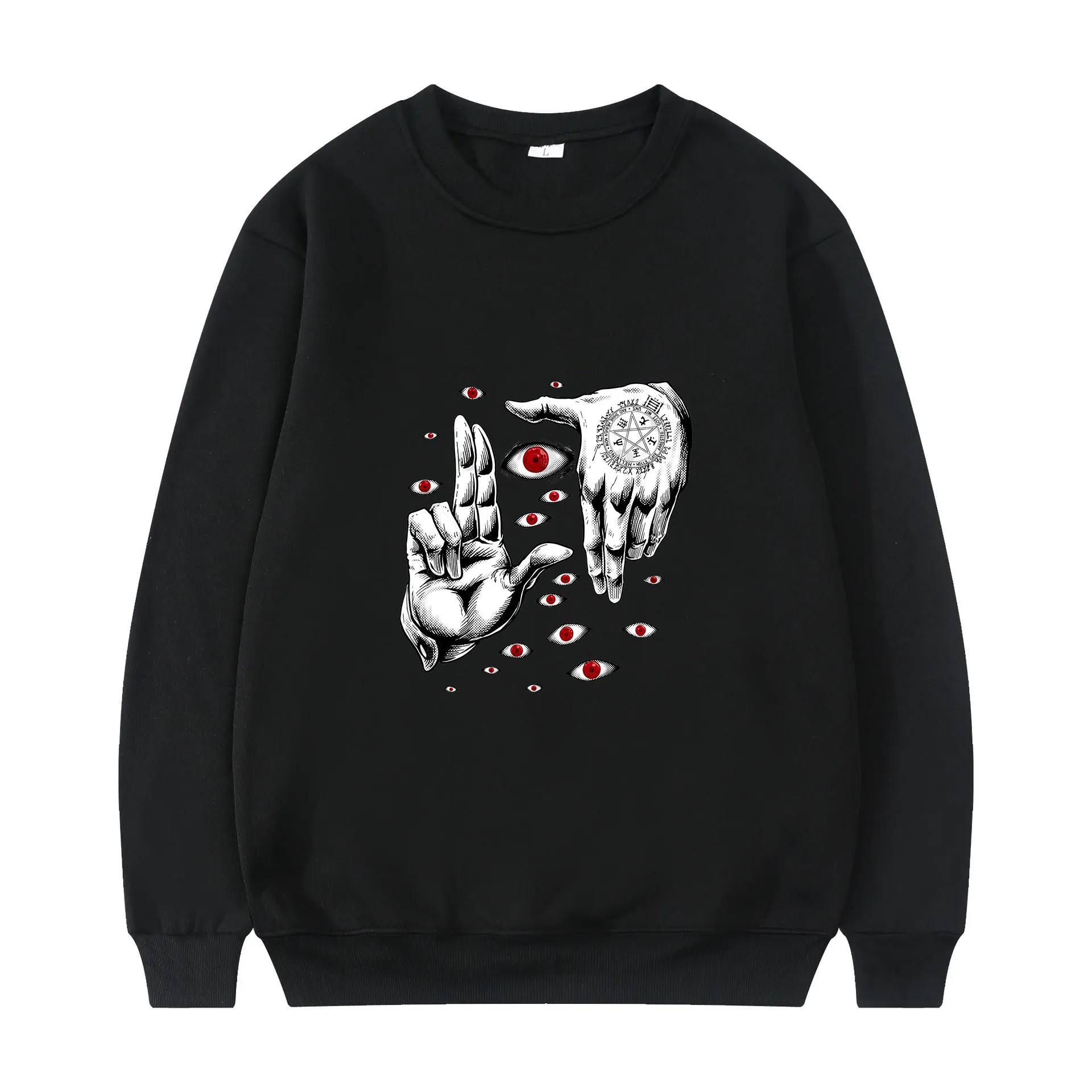 

Anime Hellsing Alucard Classic Harajuku Personalized Print Winter Long Sleeve Thick Loose Sports Men Crewneck Sweatshirt