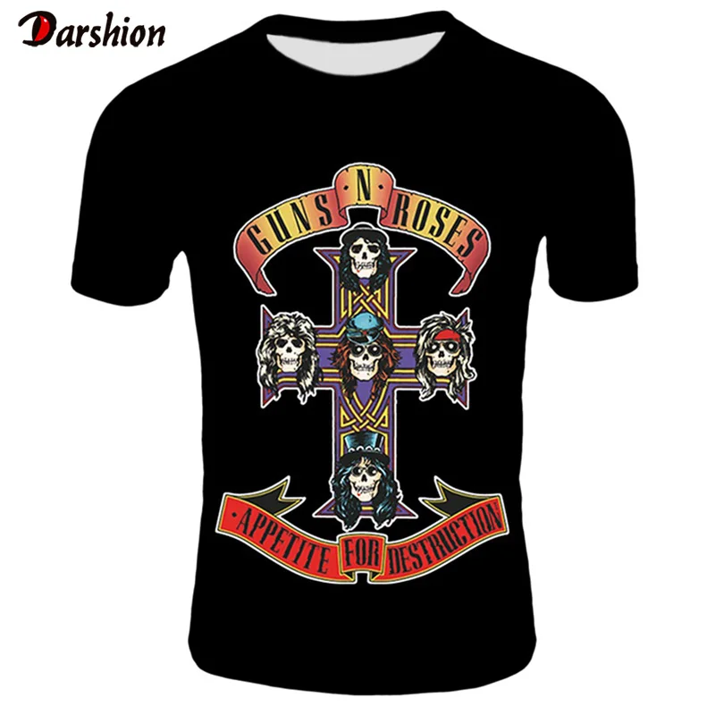 Рок одежда пистолеты и футболки с принтом guns N Roses мужская летняя черная футболка рок группа уличная одежда мужская 3D печатная Футболка пистолеты футболка розы