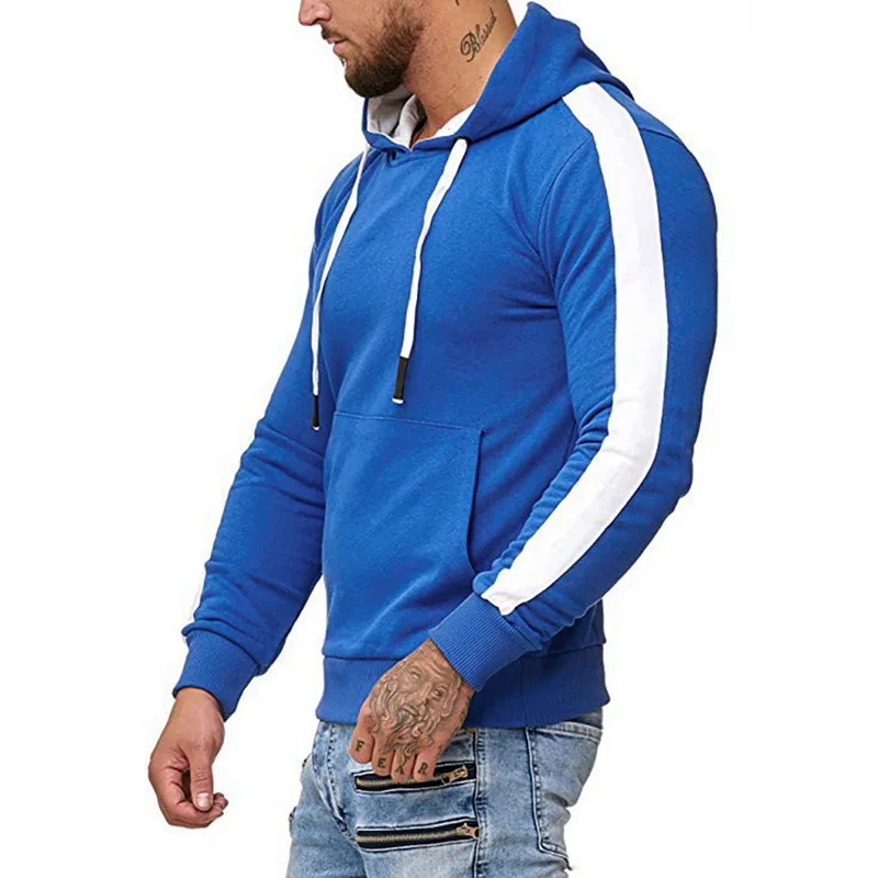 Мужская Спортивная толстовка с капюшоном CYSINCOS Повседневный хлопковый теплый