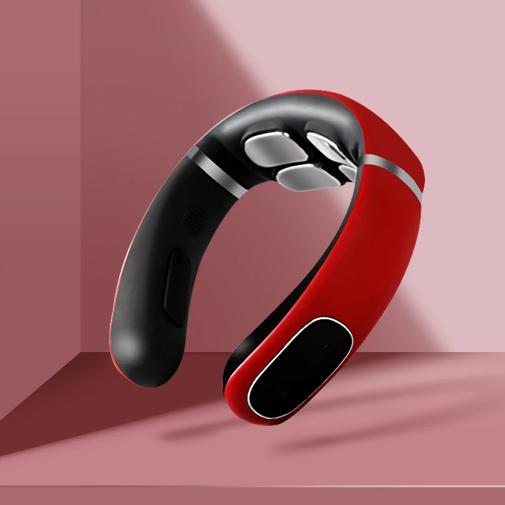 Импульсный нагревательный массажер для шеи и EMS стикер массажа шейного позвонка