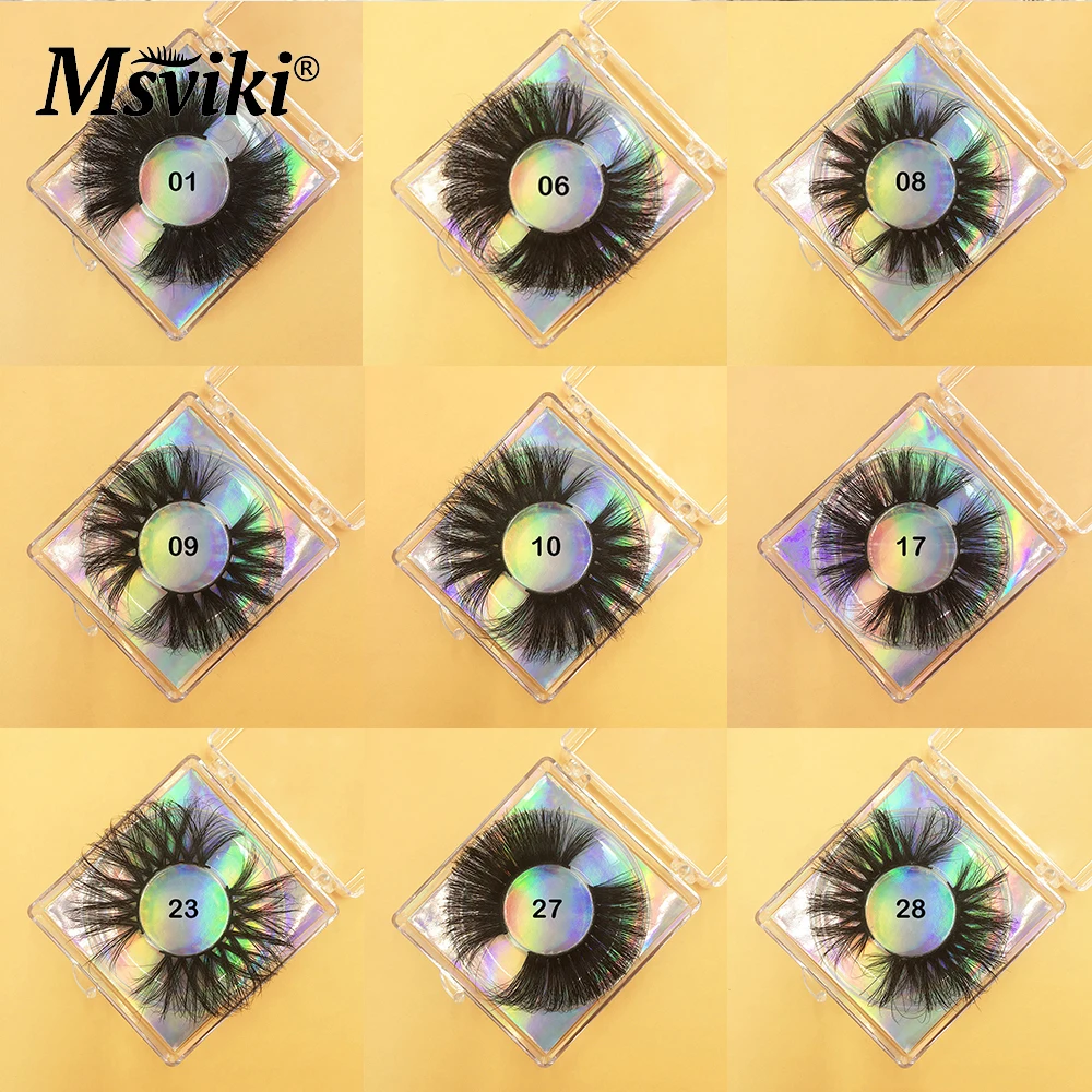 8D норковые ресницы оптом 25 мм для наращивания 3D Накладные макияж красоты ресниц