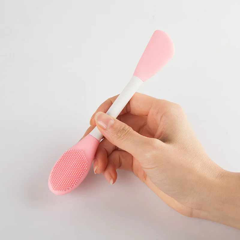 

Double Head Soft Silicone Facial Cleaing Brush for Romove Dead Skin or Makeup and Mask Face Skin Care Tools