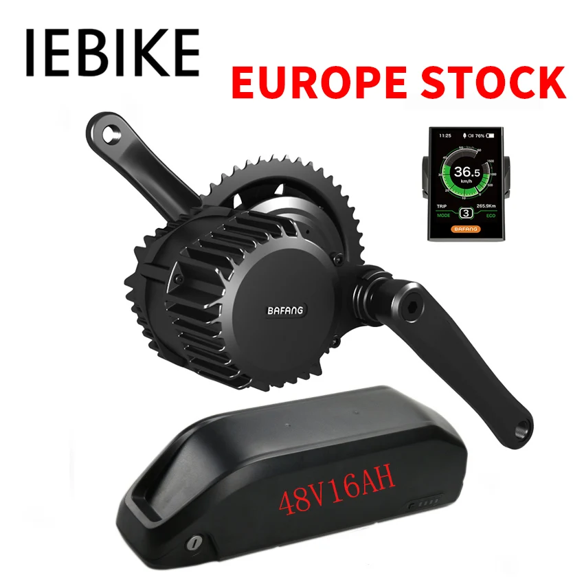 Bafang BBS02B 48V750W мотор среднего привода для электровелосипеда комплект