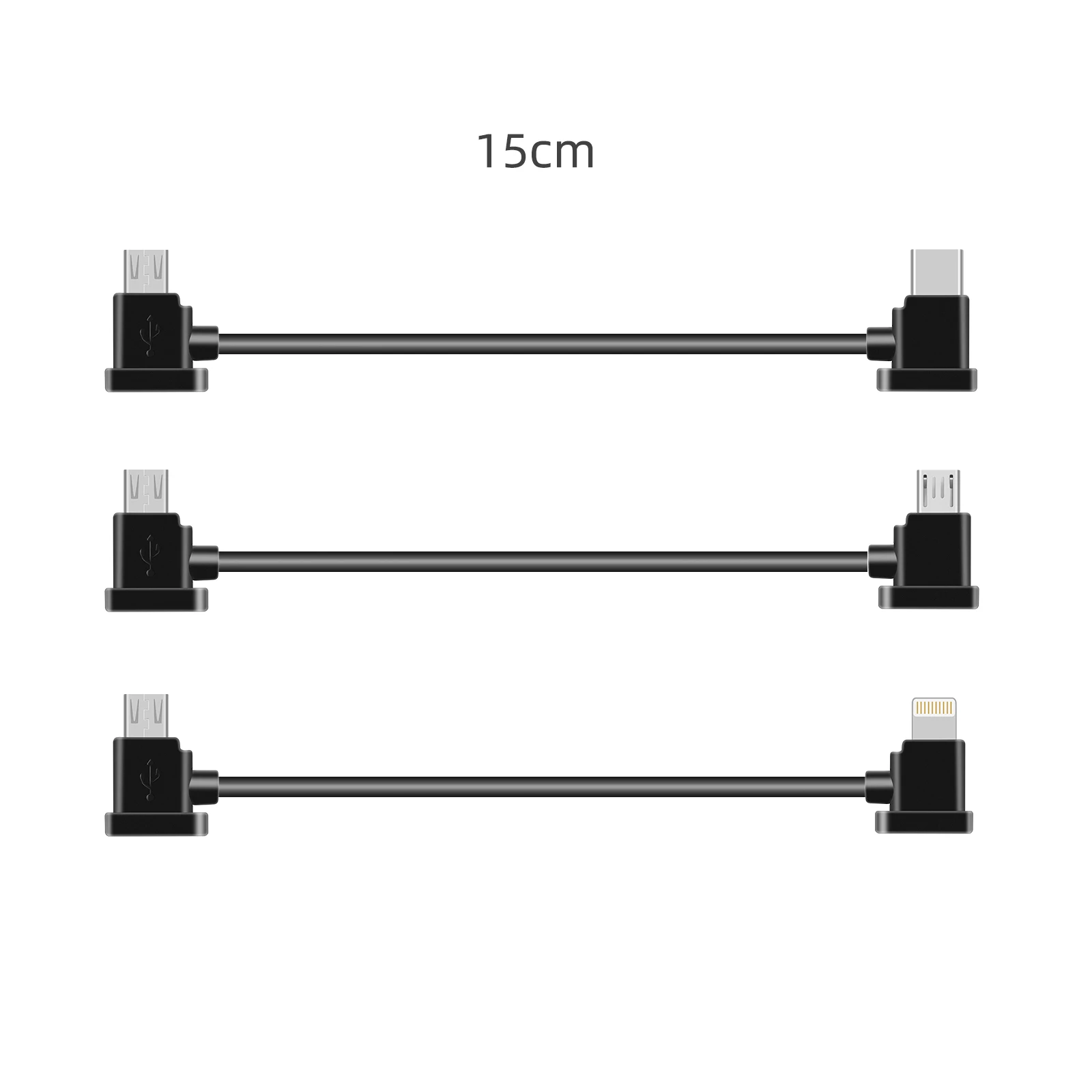 Кабель для передачи данных DJI Mini SE/ Mavic Mini/ 2/ Pro/Mavic Air/Spark 15 см 30 провод Flex Line Micro-USB TYPE-C