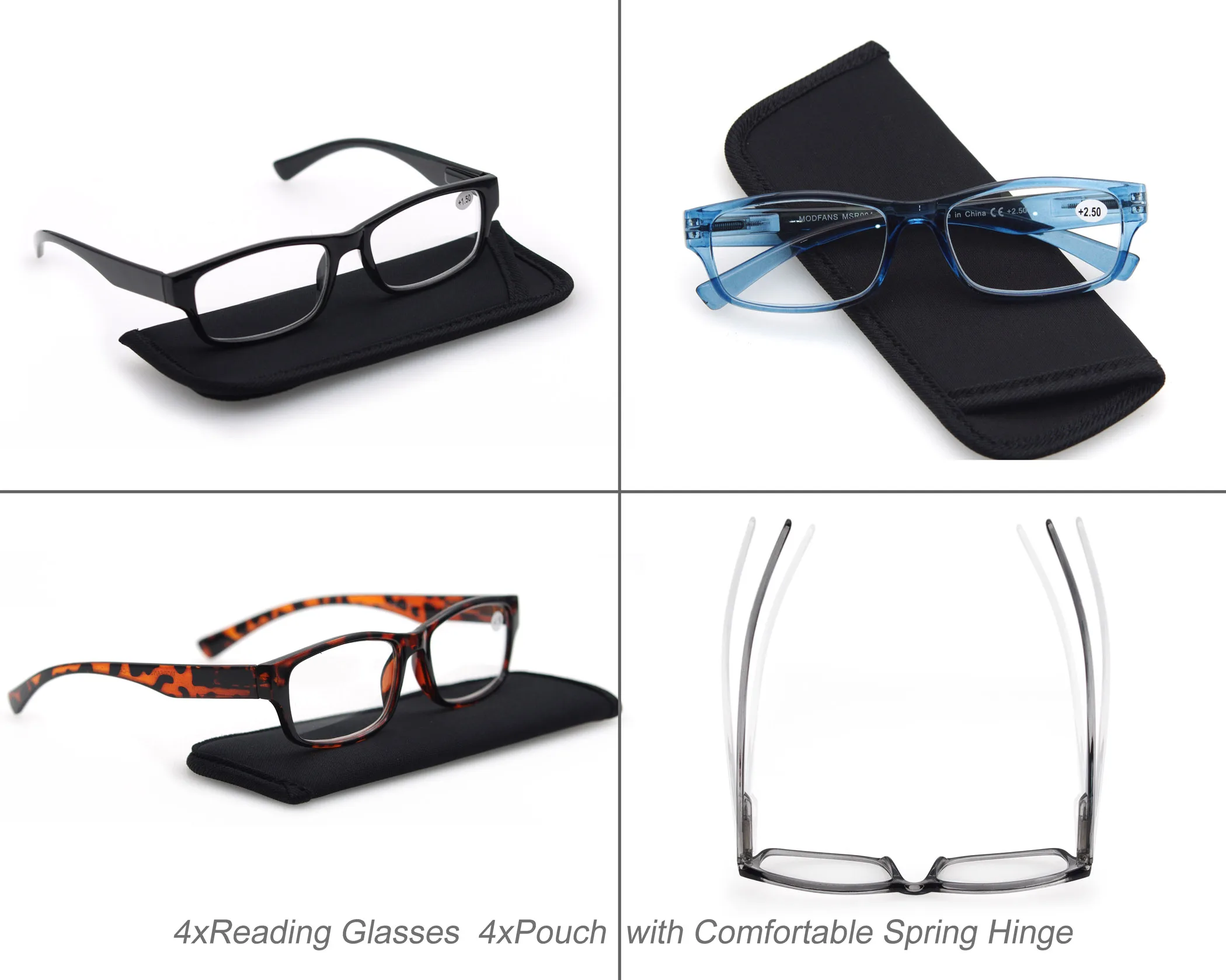 Прямоугольные очки для чтения мужчин и женщин гибкие лёгкие с квадратной оправой