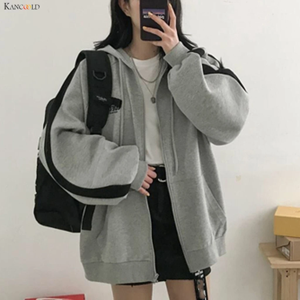 Пальто KANCOOLD женский зимний модный кардиган с капюшоном пальто длинным рукавом