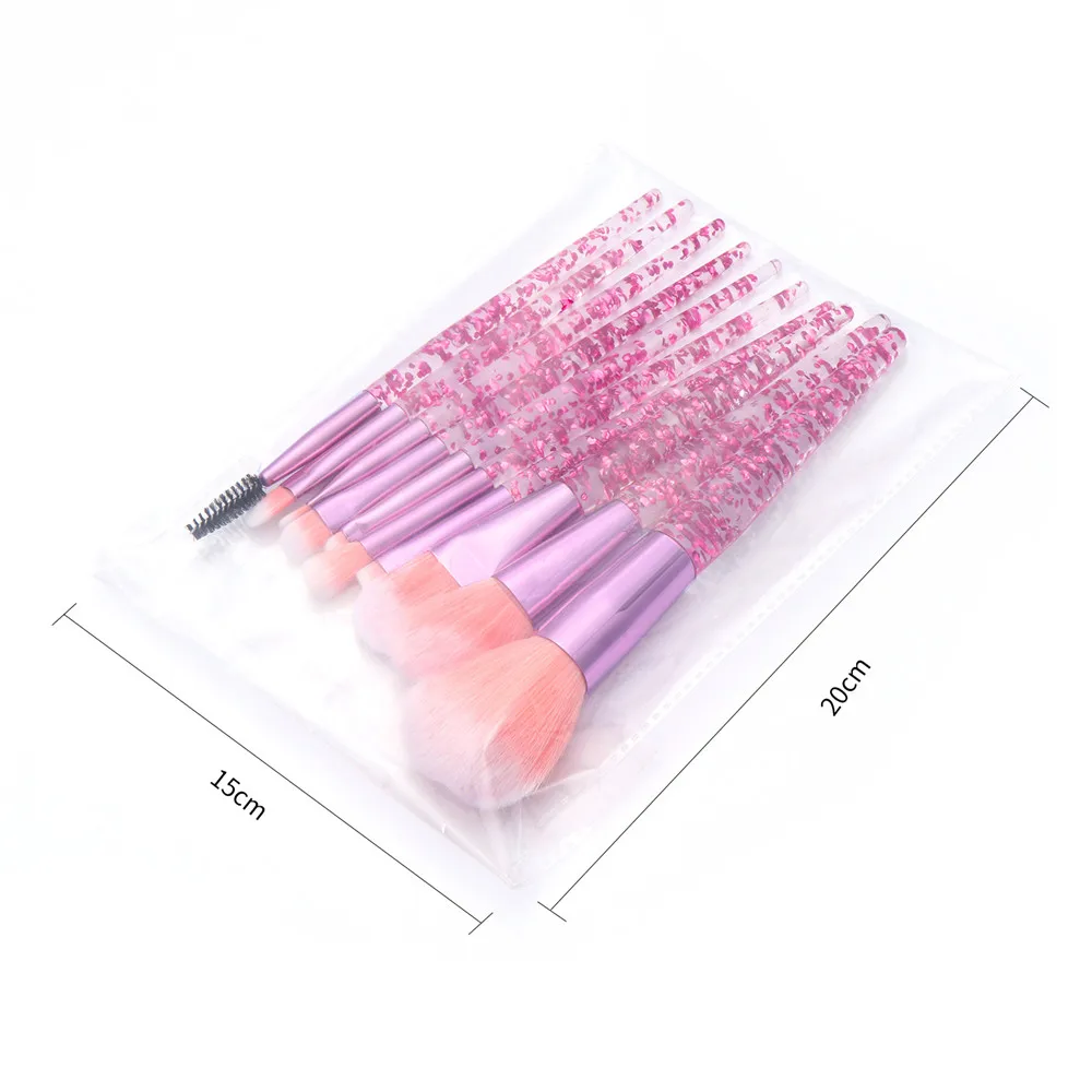 

10 Pcs Make Up Tools Makeup Brushes Set Professional Make Up Brushes Set Crystal Face Powder Makeup Brushes Pink Makeup Brush ki