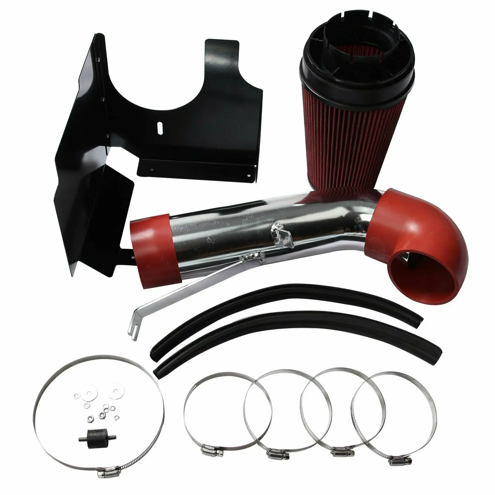 Воздухозаборник холодного воздуха/комплект + тепловой щит красный для 1999-2006 GMC Chevy