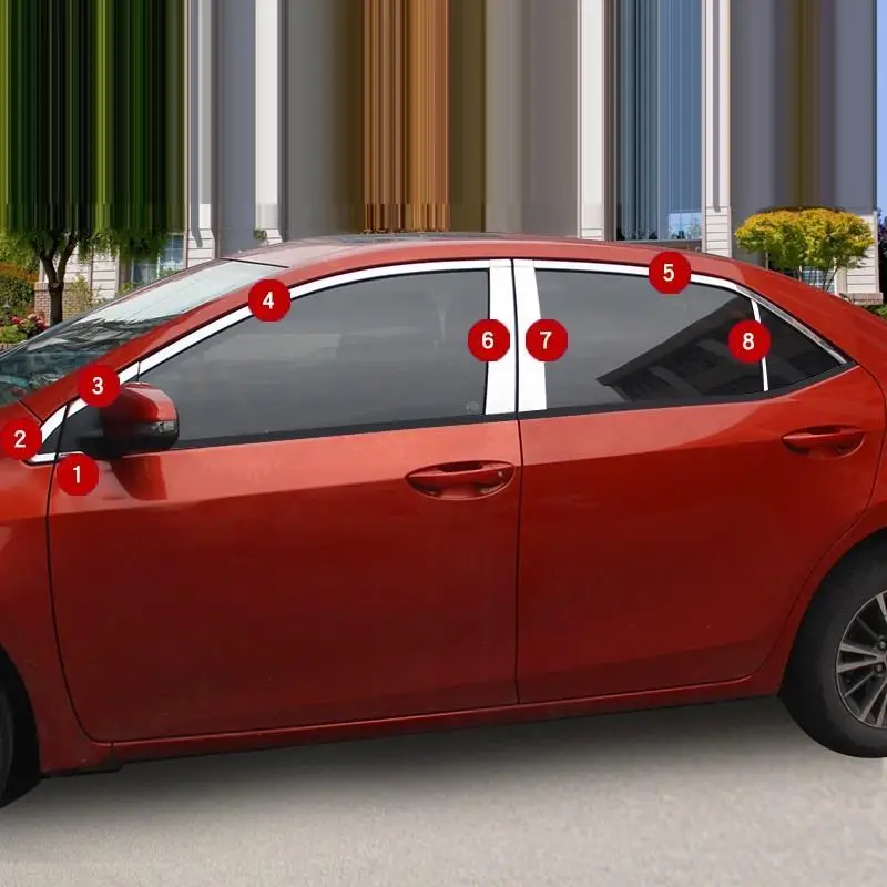Оконный автомобильный хромированный модифицированный декоративный Стайлинг