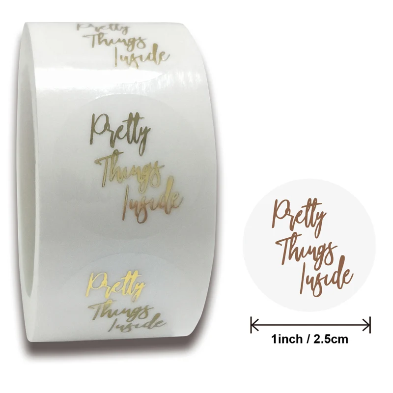 Pretty Things внутренние стикеры 1 ''круглая Золотая фольга Синий Зеленый Розовый