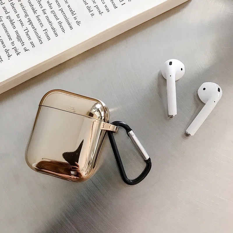 Гальванический мягкий корпус для наушников для airpods чехол Bluetooth Беспроводная Противоударная сумка для зарядки airpod защитный чехол