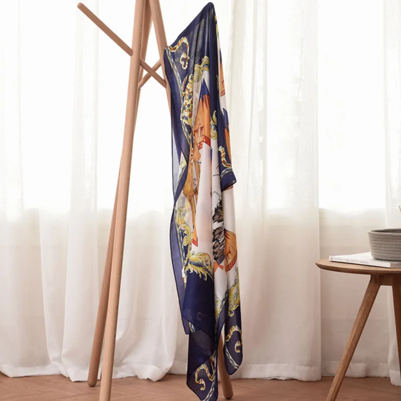 

Women's imitation silk scarf beach shawl spring summer autumn scarf plaid size beach shawl scarf for women