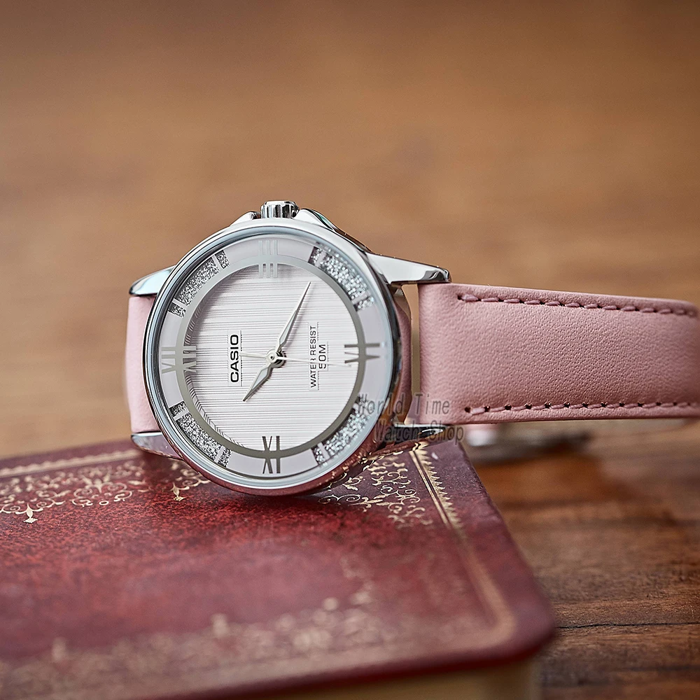 Часы Casio Analogue Женские кварцевые часы простые римские шкалы указатель водонепроницаемые часы LTP-1391