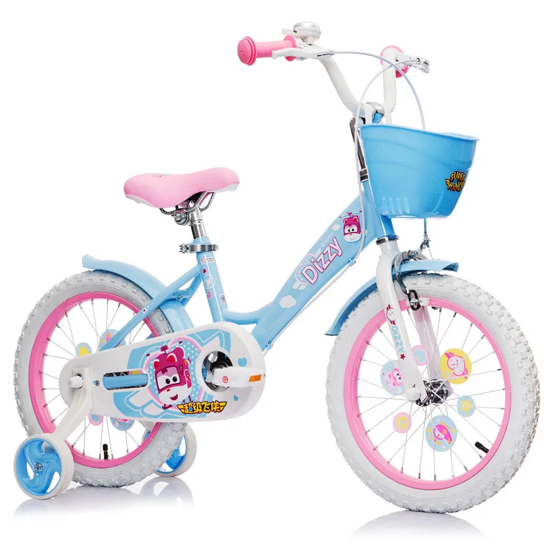 Детский горный велосипед амортизирующий двойной тормоз розового и синего цветов