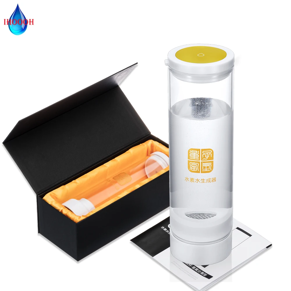 Rich Hydrogen Generator Bottle 600ML Anti-Aging PEM Membrane ROP Alkaline Water H2 Electrolysis Ionizer Healthy Drinking Cup