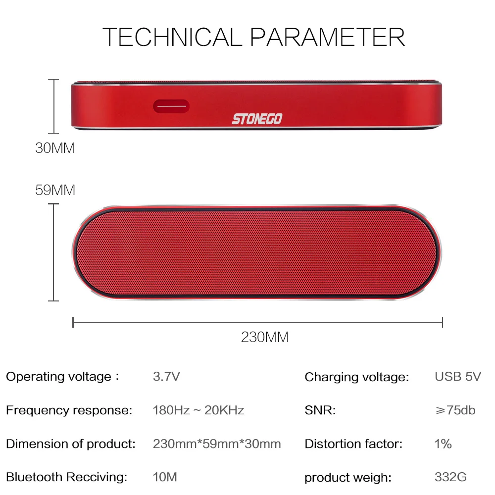 

Bluetooth Speaker Surrounds Bass Dual Speaker Bluetooth Audio Aluminum Alloy Sound Column High-quality Stereo Sound Quality