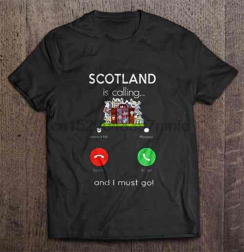 Мужская футболка Шотландия звонит и я должен идти Женская |